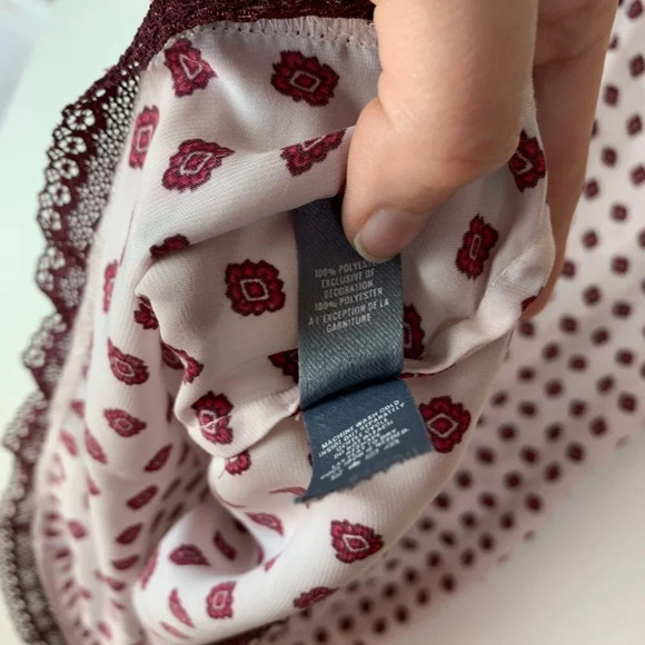 Aerie Y2K Patterned  Satin Chemise Slip Sexy Pink Size Small - Picture 5 of 9